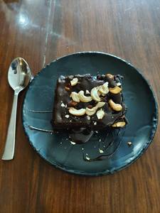 Chocolate Brownie With Hot Chocolate