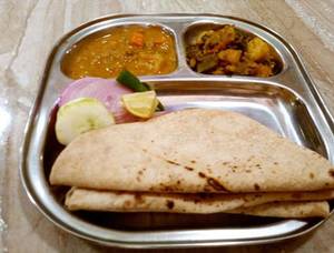 4 Roti with Sabji Subject To Availabity