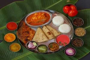 Special Pomfret Thali With Chapati