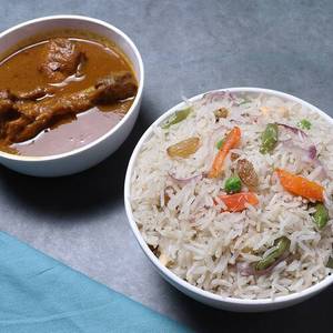 Chicken Curry + Veg Pulao