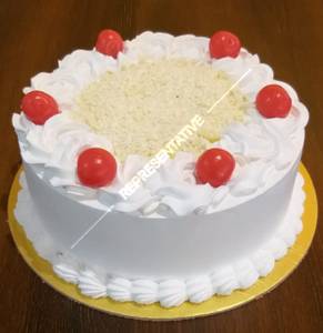 White Forest Cake (Eggless)