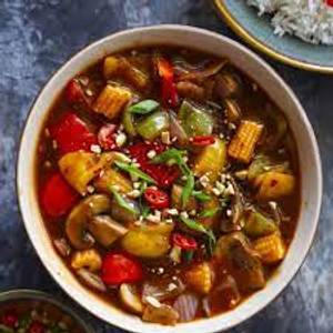 Diced Vegetable in Hot Garlic Sauce