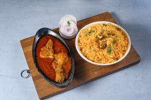 Chicken Pulao Chicken Kosha Thali