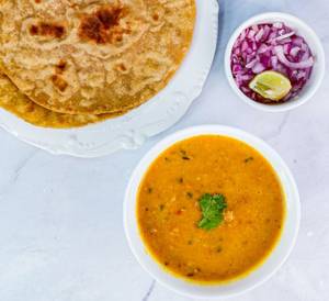 Dal Tadka & Whole Wheat Paratha (3 Parathas)