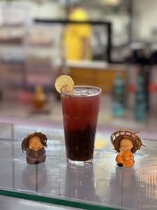 Litchi Cranberry Boba Tea + Cranberry Bubbles