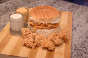 Grilled Chicken Popcorn Burger