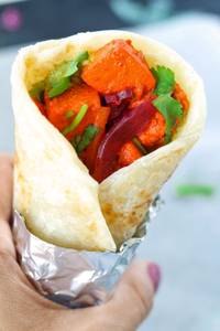 Masala paneer tikka wrap