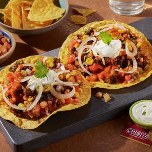 Roasted Zucchini & Corn Tostadas (Spicy)