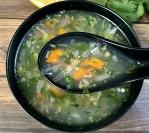 Veg Lemon & Coriander Soup .