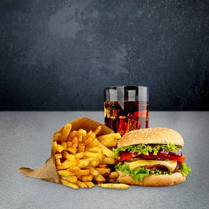 Aloo Tikki Burger+ Fries+ Cold Drink(250ml)