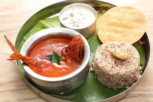 Bangda Pulimunchi With Boiled Brown Rice