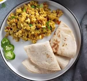 Egg Bhurji + Butter Roti (3pcs)+ Gulab Jamun