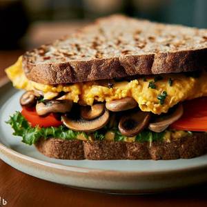 Sauteed Mushroom Egg Sandwich