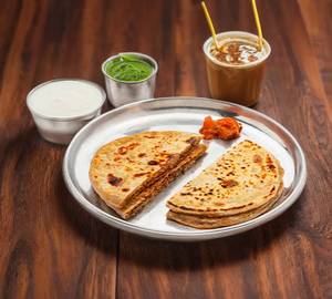 2 Paneer Pyaz Parantha +2 Mix Parantha + 2 Gobhi Parantha + Dahi