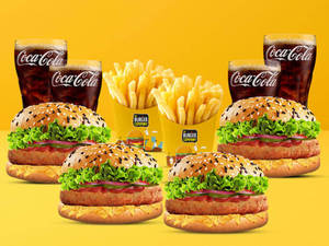 4 Maxican Salasa Veg Burger + 2 Salted Fries +4 Pepsi [250Ml]