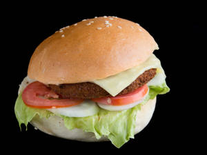 Regular cheese veg burger