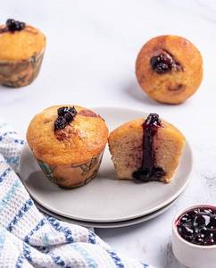Eggless Blueberry Muffin