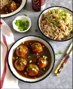 Special Fried Rice with Manchurian ball