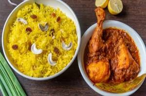 Chicken Kosha With Misti Pulav
