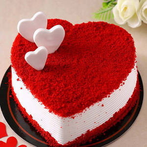 Lovely Heart Shape Red Velvet Cake (500 Gms)