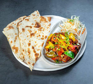 Chilli Paneer + Butter Naan