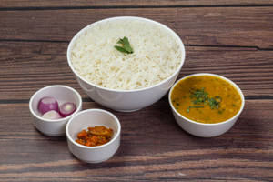 Yellow Dal Fry & Steamed Rice