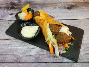 Keto Falafel Shawarma Wrap (wrapped In Egg Omelete) No Pita