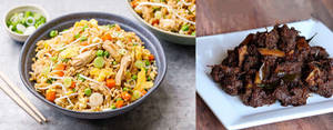 Chicken Fried Rice + Beef Roast