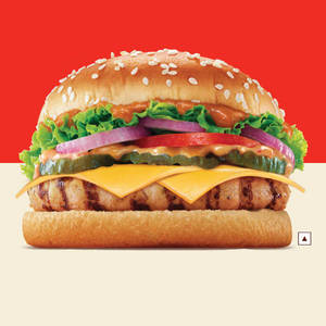 Chicken Whopper Jr with Double Cheese Slice.