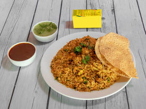 Veg Biryani With Raita & Combo(veg Biryani + + Ppad + Raita