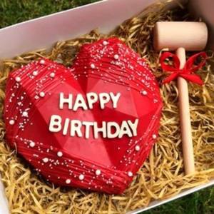 Birthday Red Velvet Pinata Cake