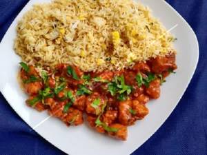 Chicken Manchurian Fried Rice 