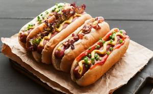 Saucy Veg Hot Dog