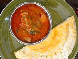 Dosa + Chicken Curry
