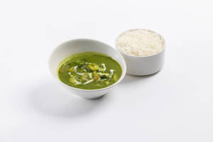 Traditional Thai Green Curry With Rice