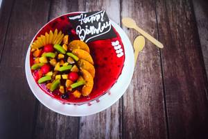 Blueberry Fresh Fruit Cake