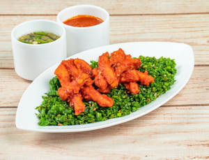 Chicken With Crackling Spinach