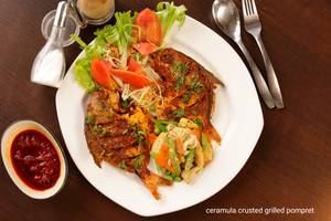 CHERAMOULA CRUSTED GRILLED POMFRET
