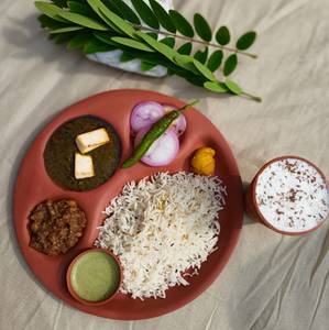 Special Palak Paneer With Chole Chawal & Chaach