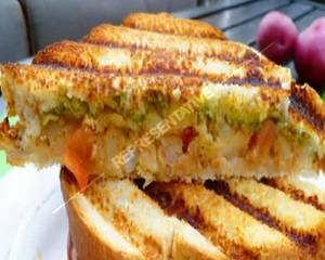 Cheese Aloo Tikki Sandwich