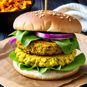 Veg Cheese Paneer Burger