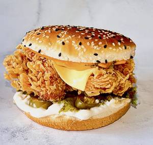 Cheesy Chicken Zinger Burger
