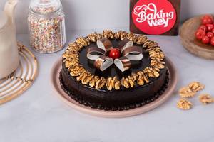 Eggless Chocolate Walnut Cake 