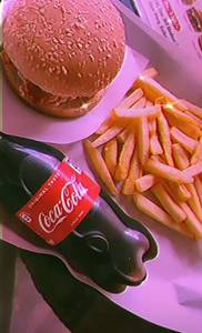 Chicken Burger + Fries (Large) + Soft Drink                                    