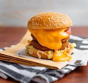 Cheesy Volcanic Burger