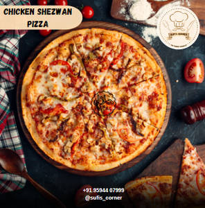 Chicken Schezwan Pizza [8 Inches] 