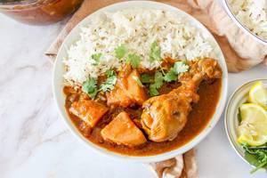 Chicken Curry (2 Pcs)  With Rice