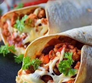 Roasted almond and cashewnut chicken shawarma