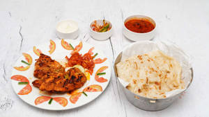 Qtr Spicy Bbq + 2 Kerala Parota + Gravy + Salad + Mayonnise.
