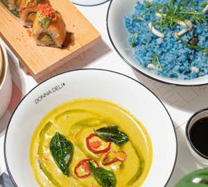 Veg Green Thai Curry And Jasmine Rice 